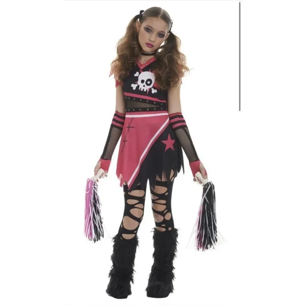 Spirit‎ Halloween Scare Squad Cheerleader Costume Sz L Dress-up Red Black